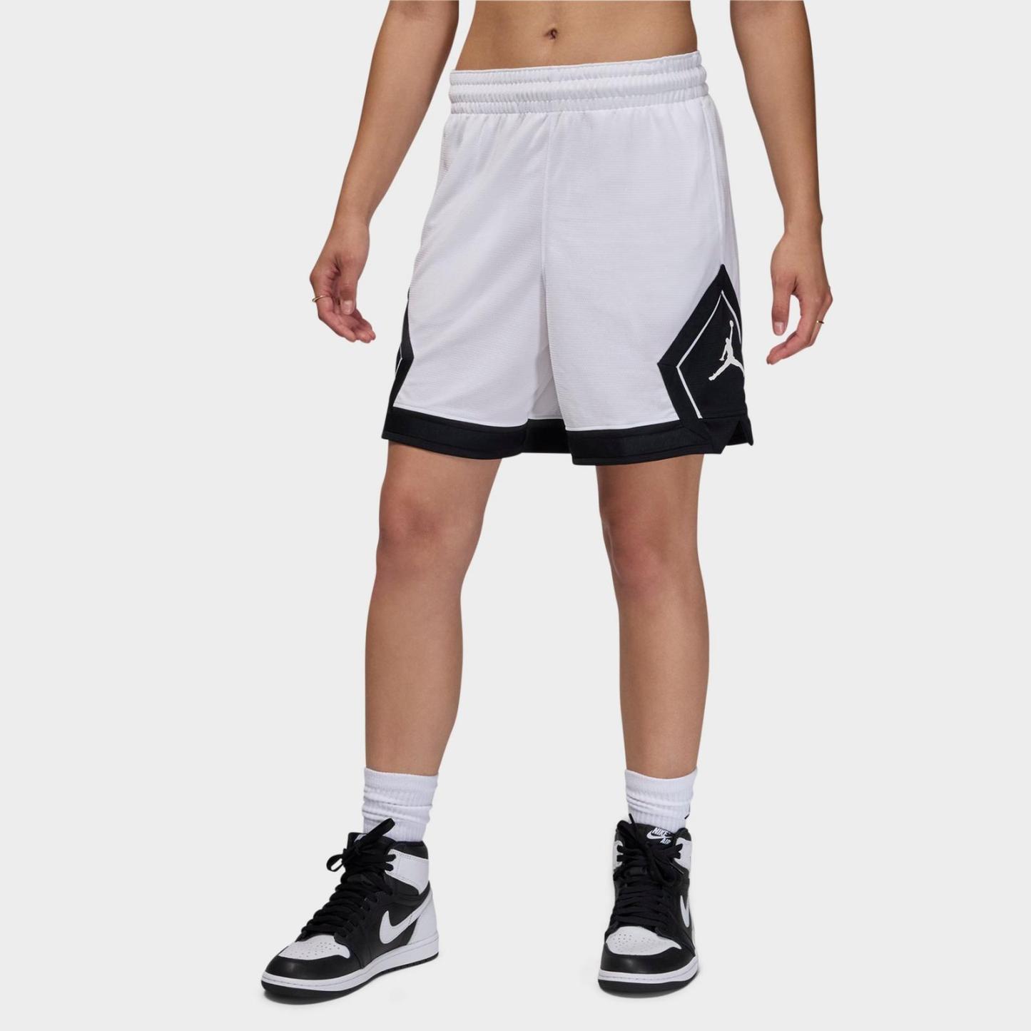 Women's Jordan Sport 4" Diamond Basketball Shorts - White/Black/Black/White - view 1