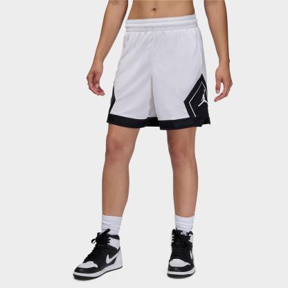 Women's Jordan Sport 4" Diamond Basketball Shorts - White/Black/Black/White - view 1