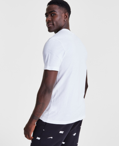 Nike Men's Sportswear Swoosh Short-Sleeve Crewneck T-Shirt - White/Black