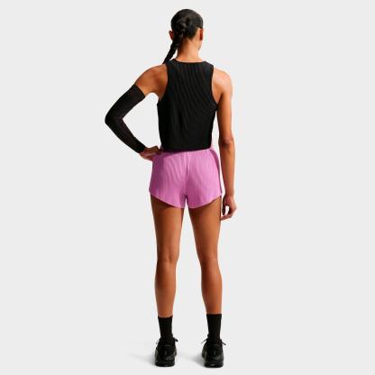 Women's Nithtke AeroSwift Dri-FIT ADV Mid-Rise 3 Inch Brief-Lined Shorts - Light Magenta/Black/White/Black