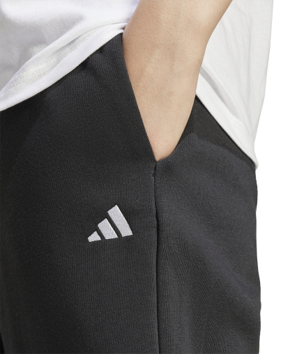 adidas Women's Essentials Small Logo Feel Cozy Open Hem Pants - Black/White