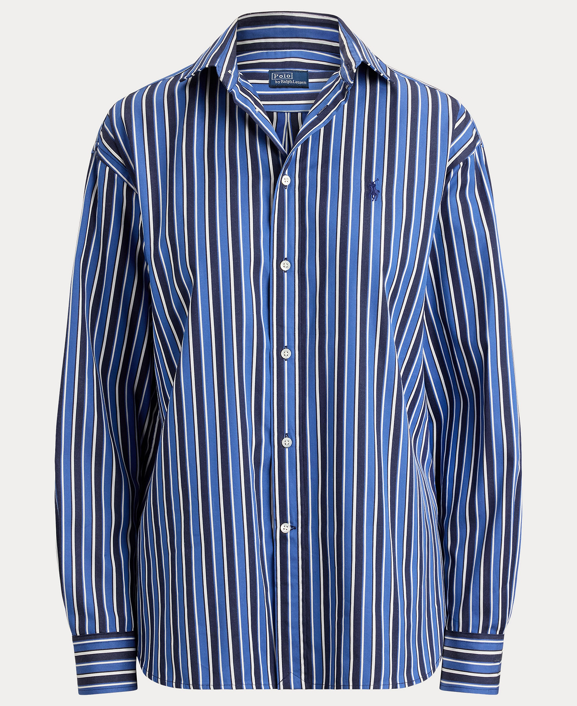 Polo Ralph Lauren Women's Relaxed-Fit Striped Cotton Shirt - Blue Multi
