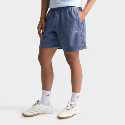 Men's adidas Originals Trefoil Essentials 7" Washed Fleece Shorts - Dark Blue
