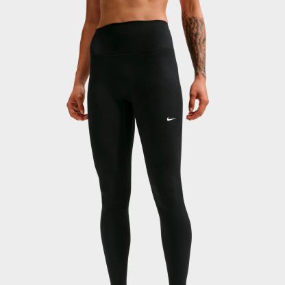 Women's Nike One Seamless Front High-Waisted Full-Length Leggings - Black/White