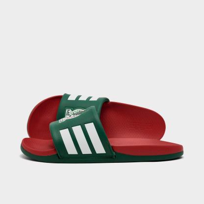 Men's adidas Mexico Adilette Comfort 2.0 Slide Sandals - Team Dark Green/Better Scarlet/Cloud White - view 1