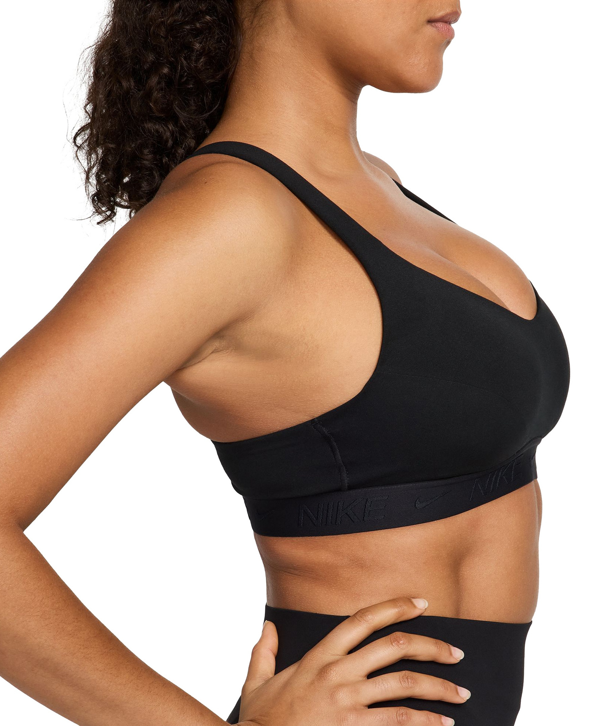 Nike Women's Indy High Support Padded Adjustable Sports Bra - Black/black/black