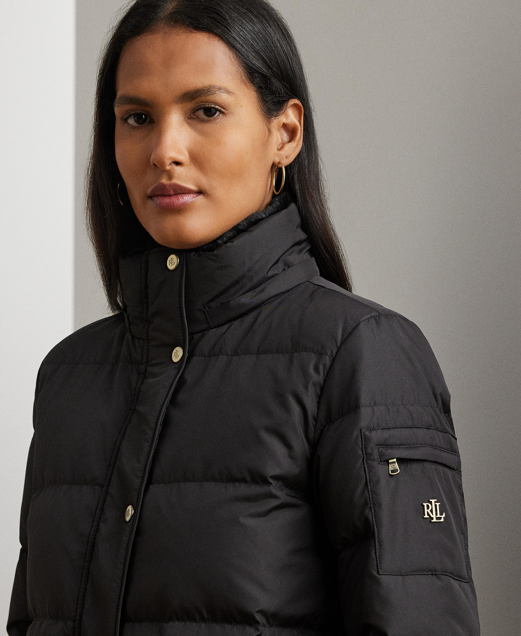 Lauren Ralph Lauren Women's Faux-Fur Hooded Puffer Coat - Black