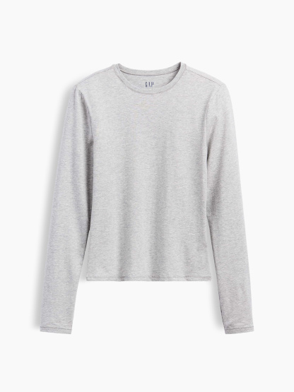 CloseKnit Jersey T-Shirt - Light heather grey
