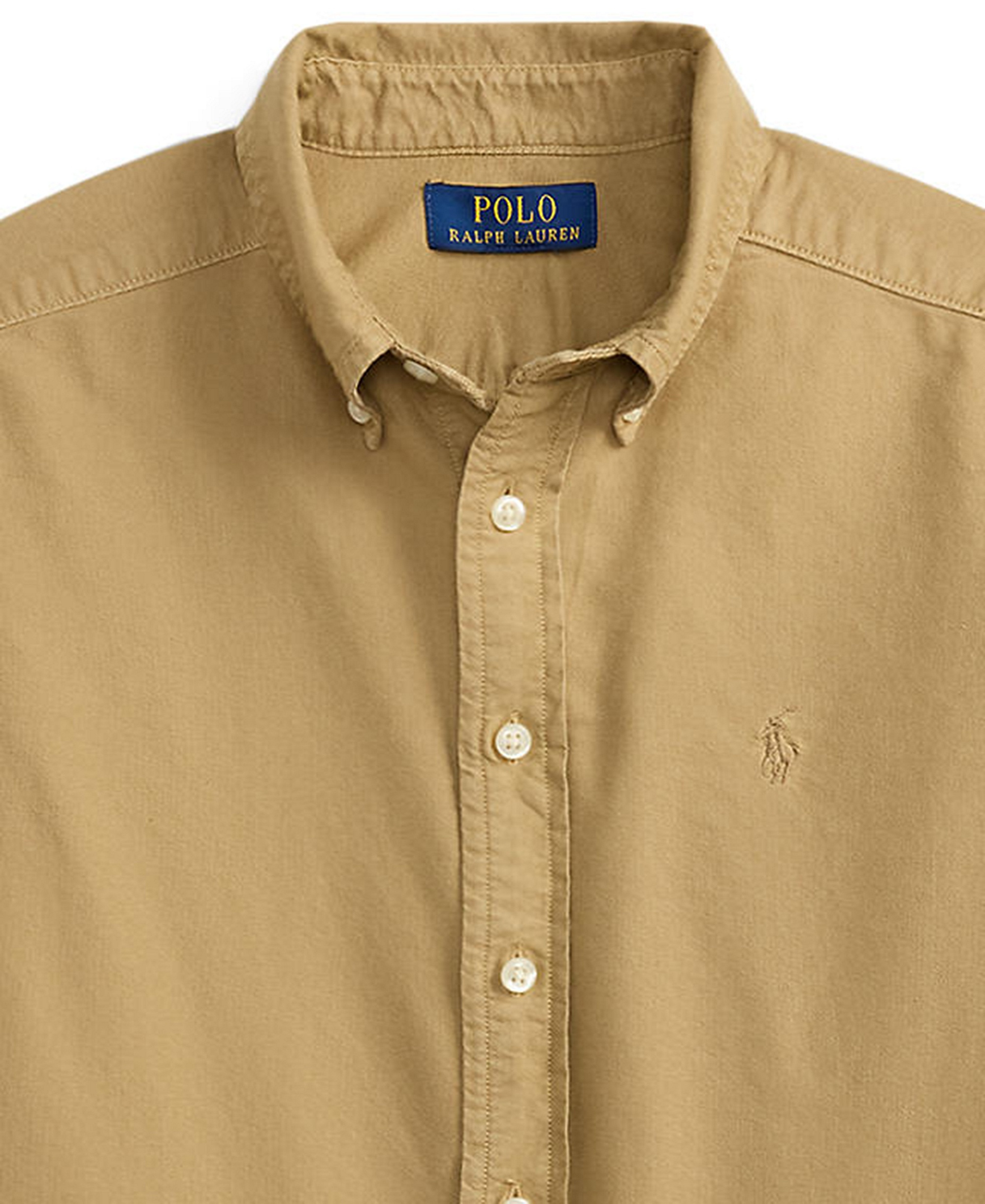 Polo Ralph Lauren Big Boys Garment-Dyed Cotton Oxford Shirt - Camel
