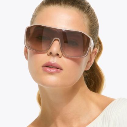 Kurt Geiger London Kurt Oversized Visor Sunglasses - Beige - view 2