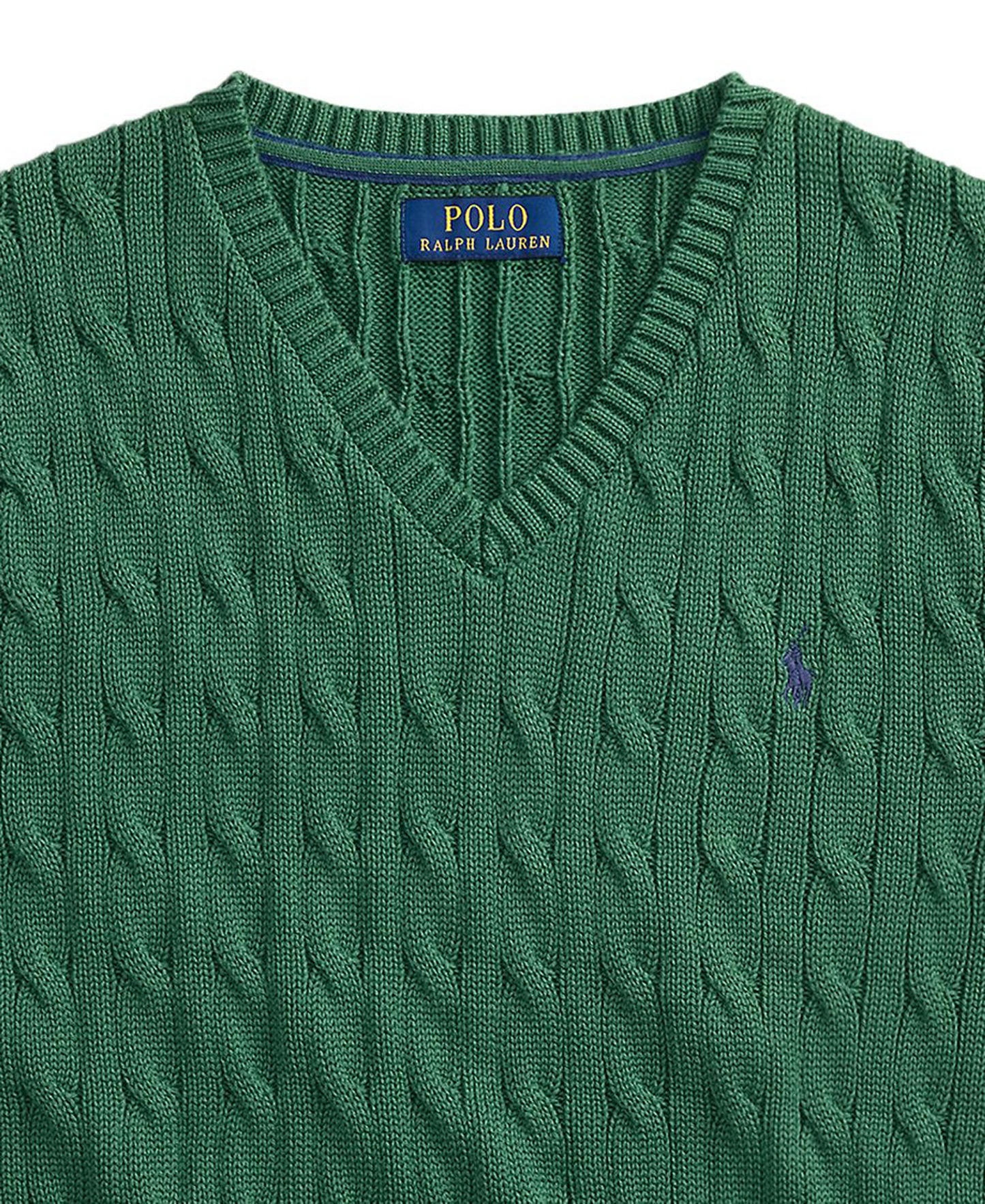 Polo Ralph Lauren Big Boys Cable- Knit Sweater Vest - Verano Green