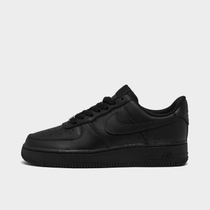 Women's Nithtke Air Force 1 Low Casual Shoes - Black/Black/Black - Left shoe facing left. Outside of the shoe.