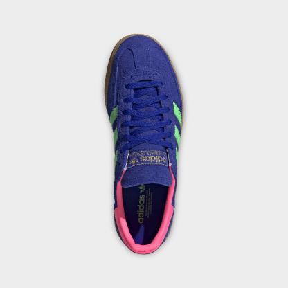 Women's adidas Originals Handball Spezial Casual Shoes - Part 4 - Lucid Blue/Lime Burst/Lucid Pink - Top view