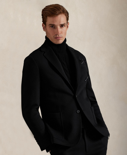 Polo Ralph Lauren Men's Modern-Fit Double-Knit Jacket - Polo Black