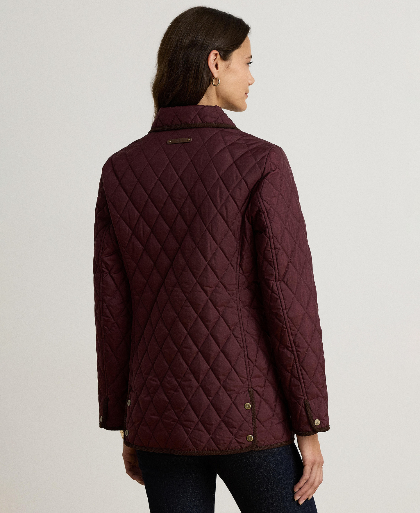 Lauren Ralph Lauren Women's Crested Quilted Jacket - DARK GARNET