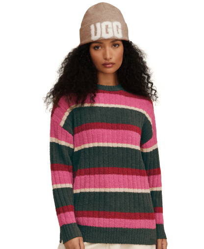 UGG Women's Riz Ribbed Long-Sleeve Knit Sleep Top - Green