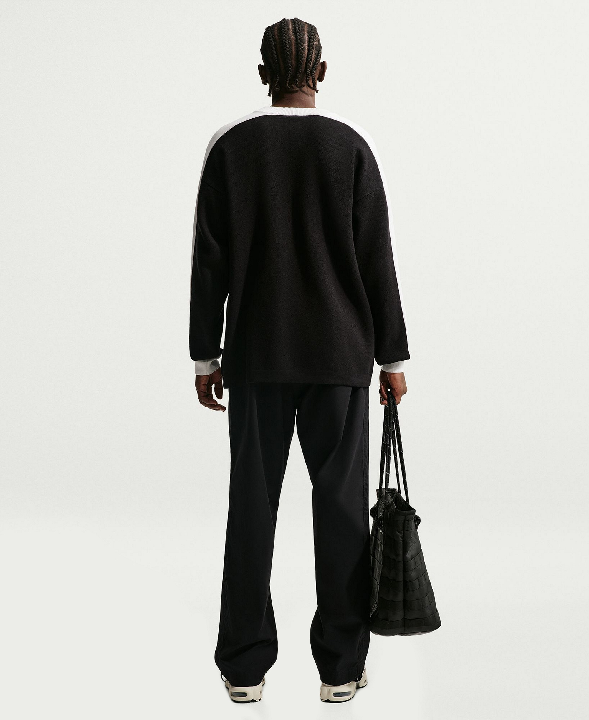 Nike Men's Sportswear Club Jersey Sweater - Black/sail