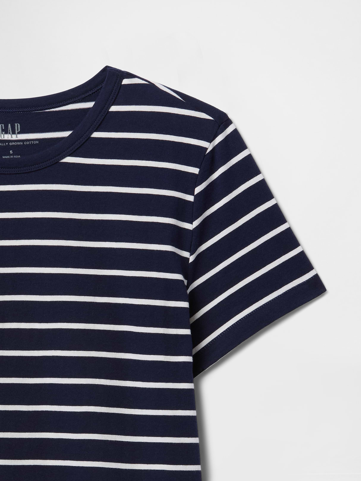 Organic Cotton VintageSoft T-Shirt - Navy blue stripe