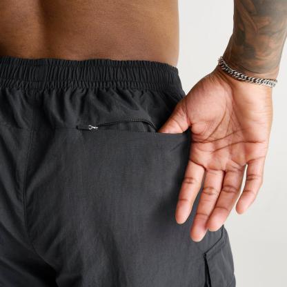 Men's Nike Packable Cargo 7" Swim Shorts - Black