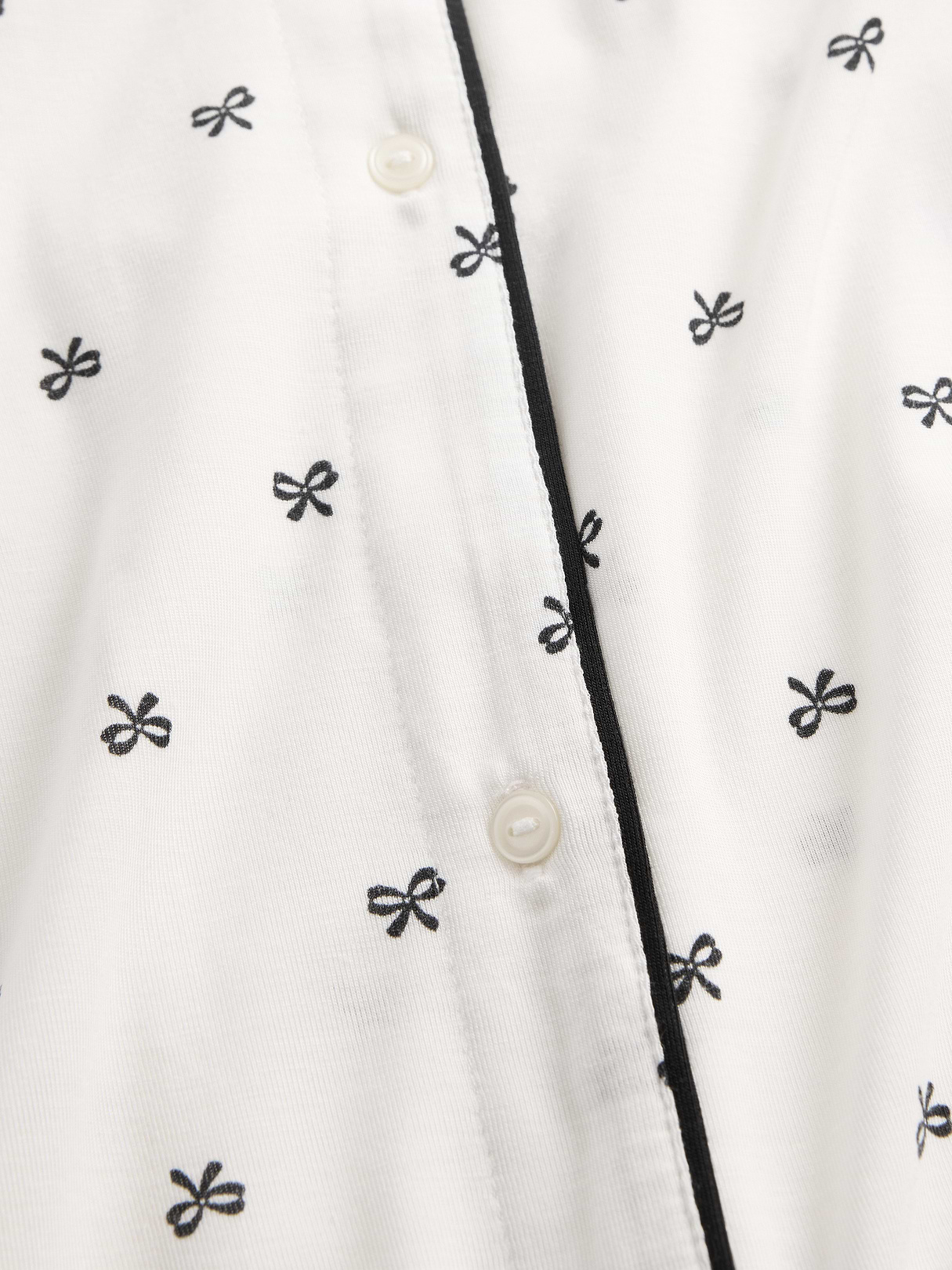 SoftMade Modal PJ Top - Black bow print