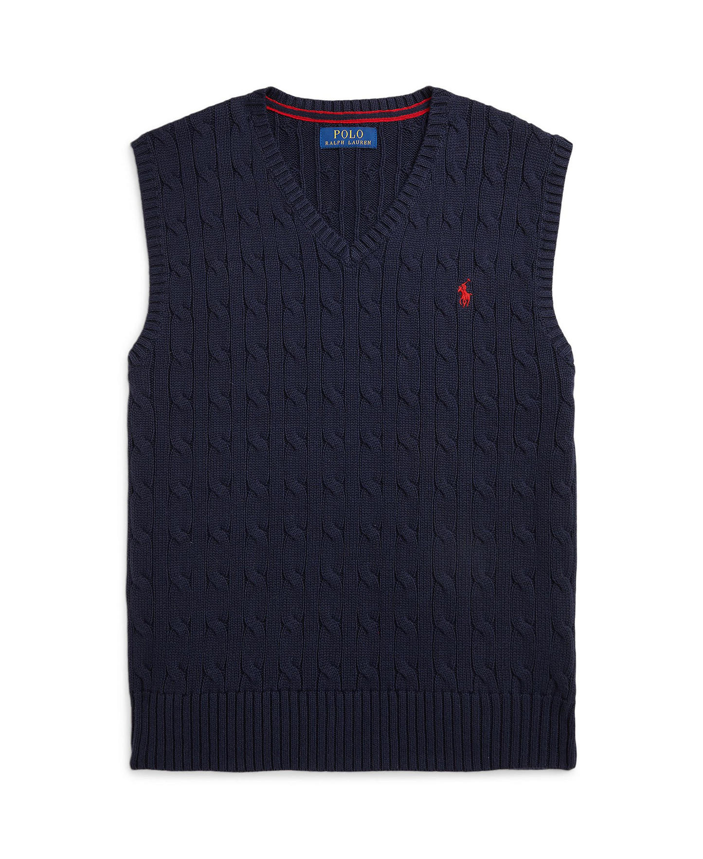 Polo Ralph Lauren Big Boys Cable- Knit Sweater Vest - RL Navy