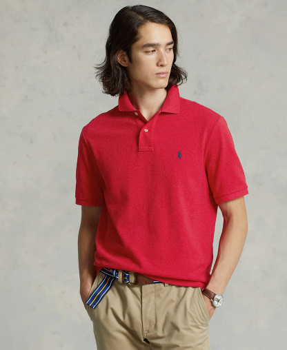 Polo Ralph Lauren Men's Classic-Fit Mesh Polo Shirt - Red/Navy