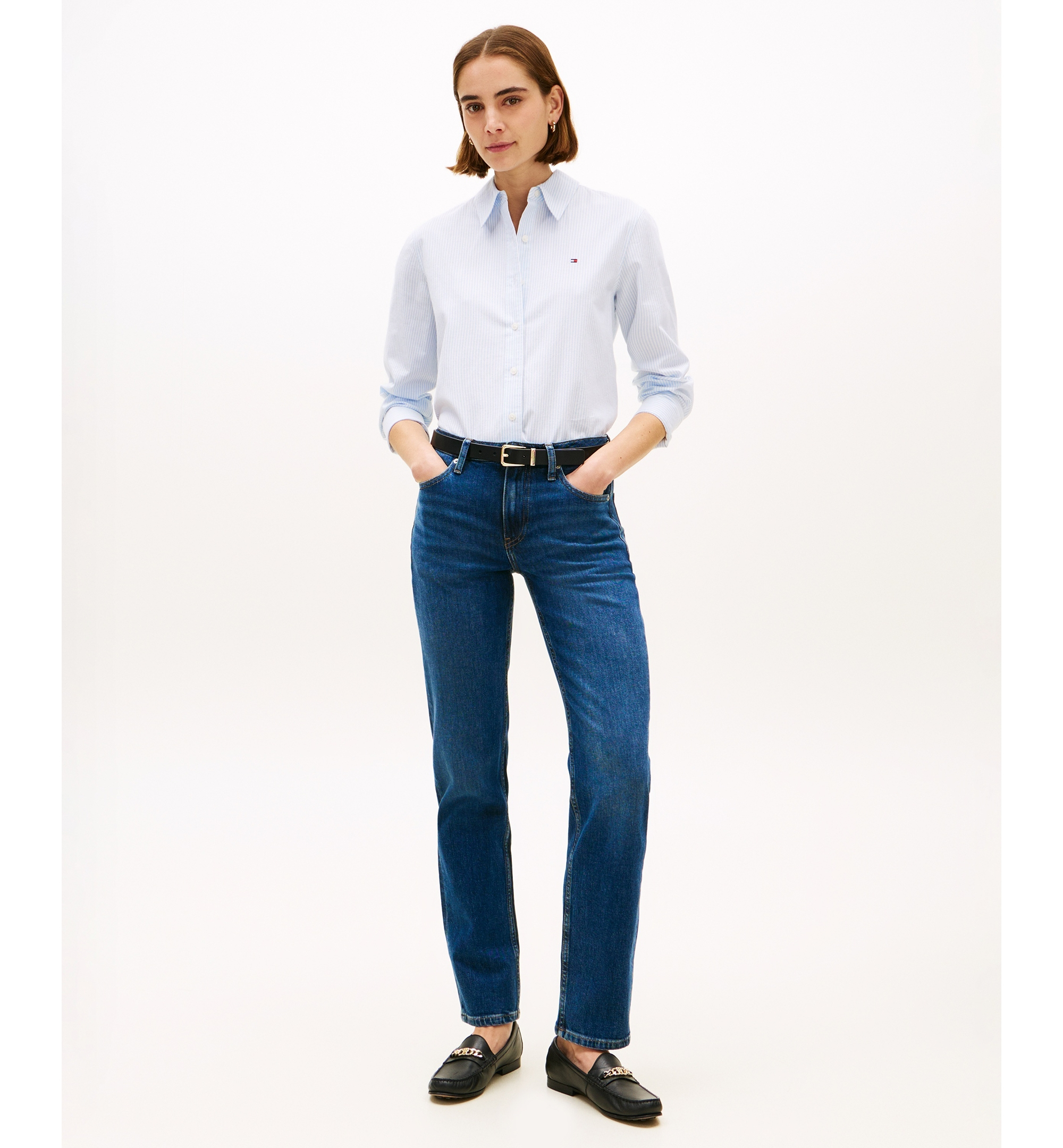Tommy Hilfiger Women's Classic Straight Jeans - Nos Dark Blue