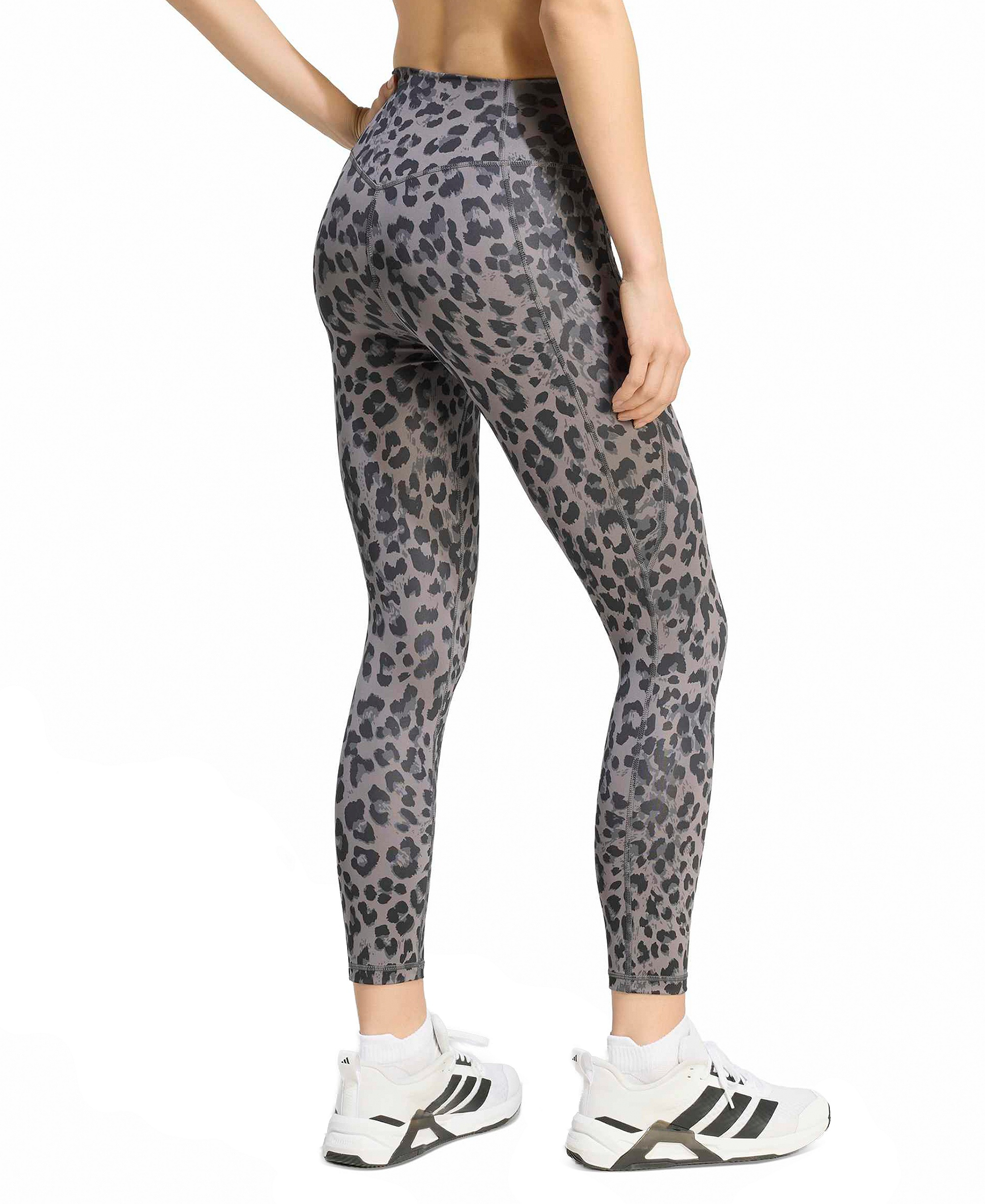adidas Women's Optime Essential Workout 7/8 Leggings - Grey Four/grey Six/black