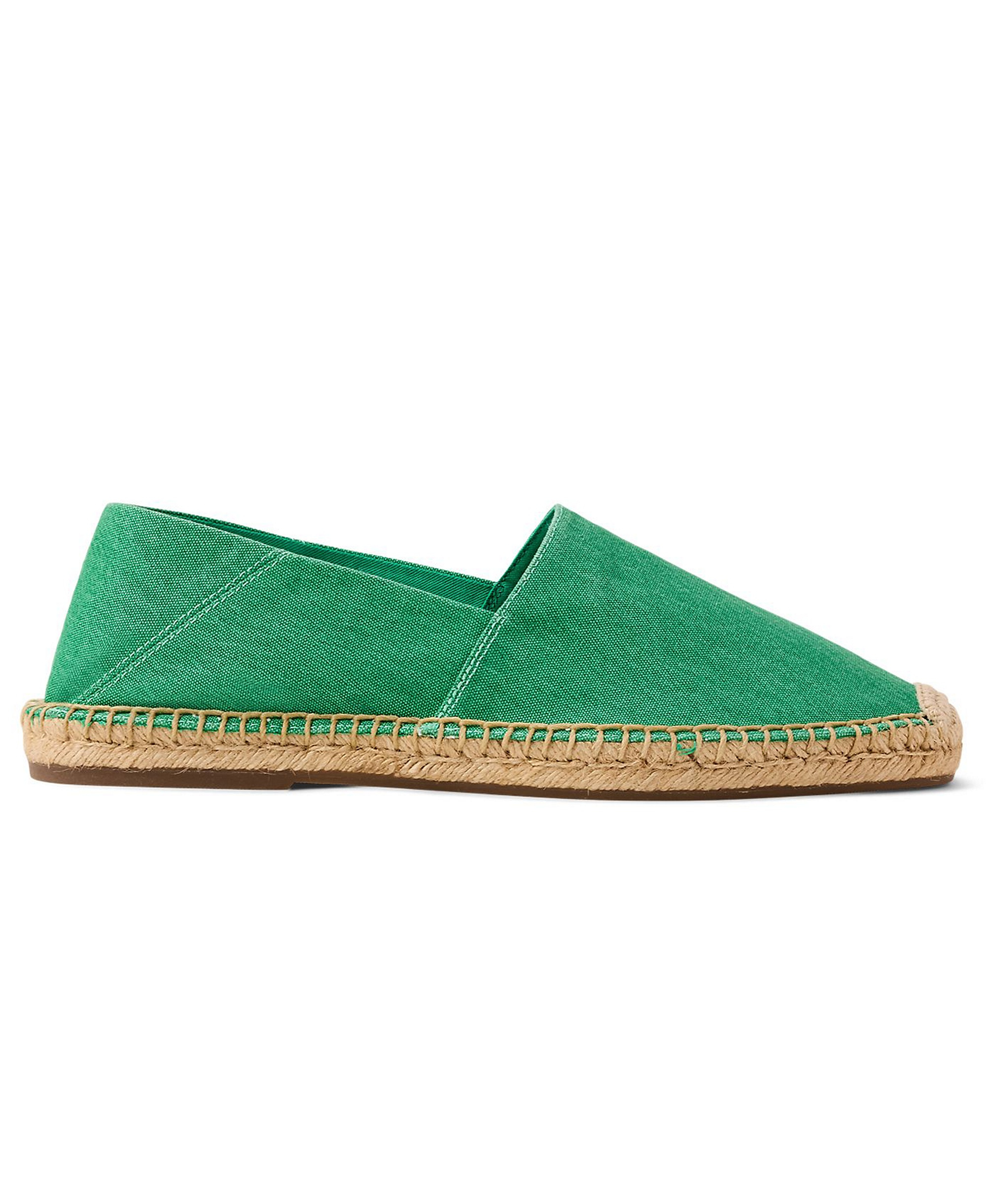Polo Ralph Lauren Men's Cevio Washed Canvas Collapsible Heel Espadrilles - Green