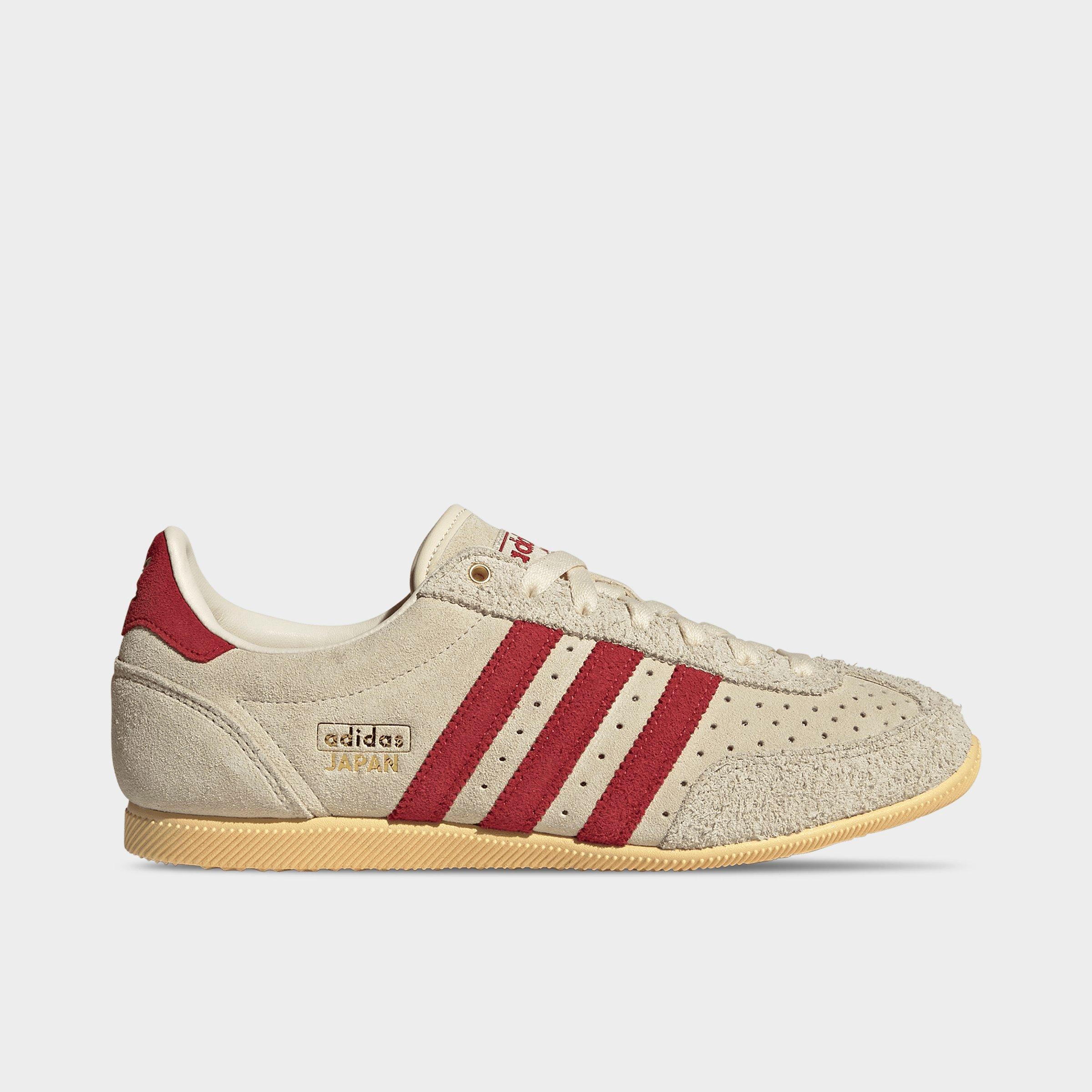 Women's adidas Originals Japan Casual Shoes - Part 3 - Warm Vanilla/Team Victory Red/Gold Metallic - Left shoe facing left. Outside of the shoe.