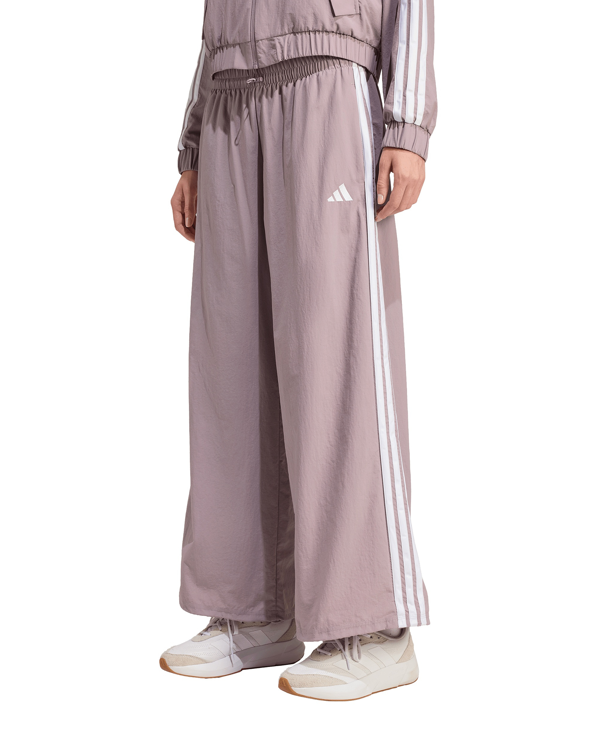 adidas Women's Three Stripe Parachute Pants - Light/Pastel Purple