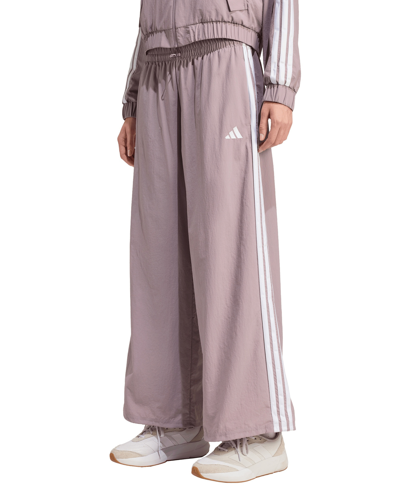 adidas Women's Three Stripe Parachute Pants - Light/Pastel Purple