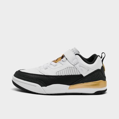 Little Kids' Jordan Spizike Low Casual Shoes - White/Metallic Gold/Black - view 1