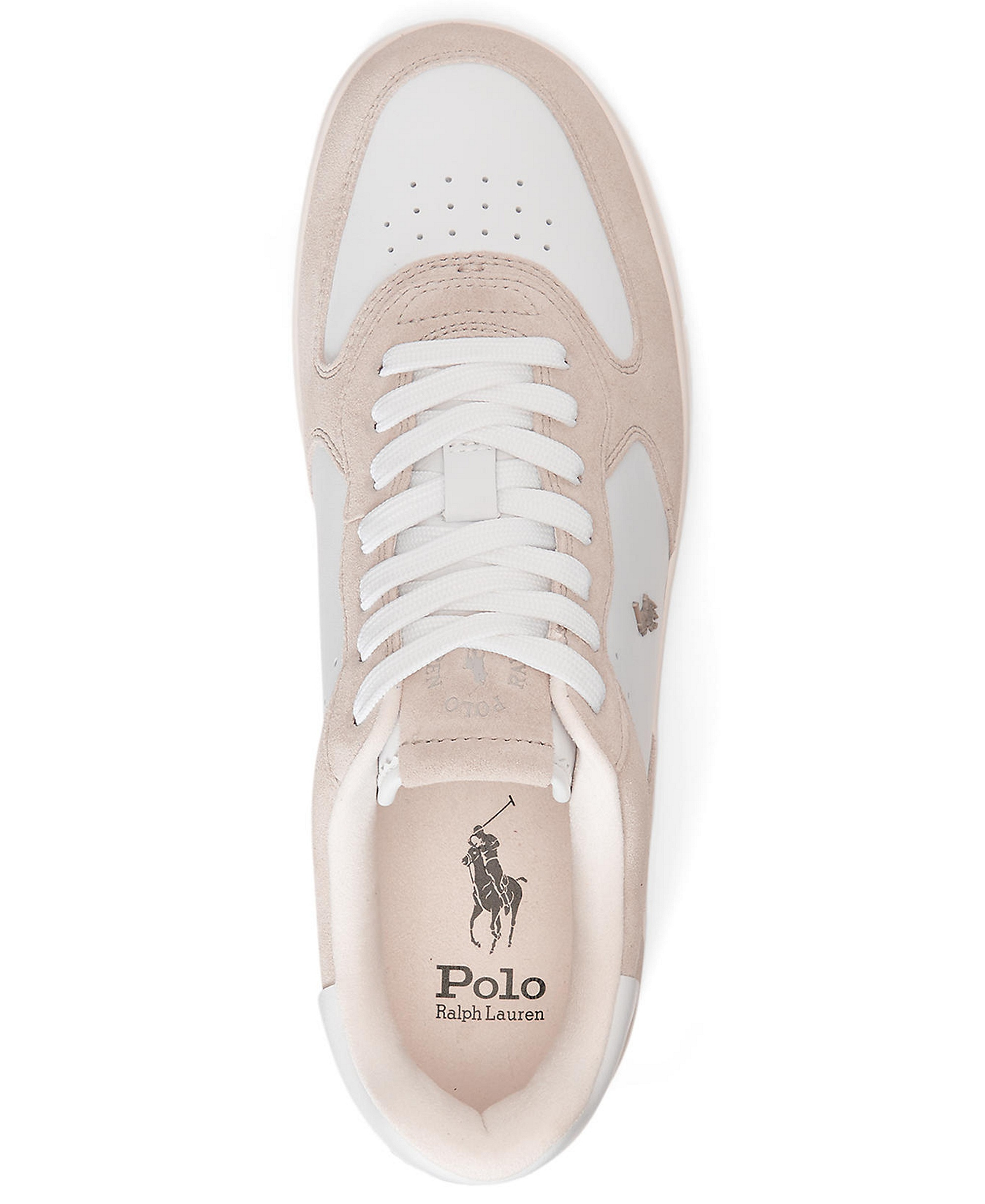 Polo Ralph Lauren Men's Masters Court Round Toe Sneakers - Beige/White