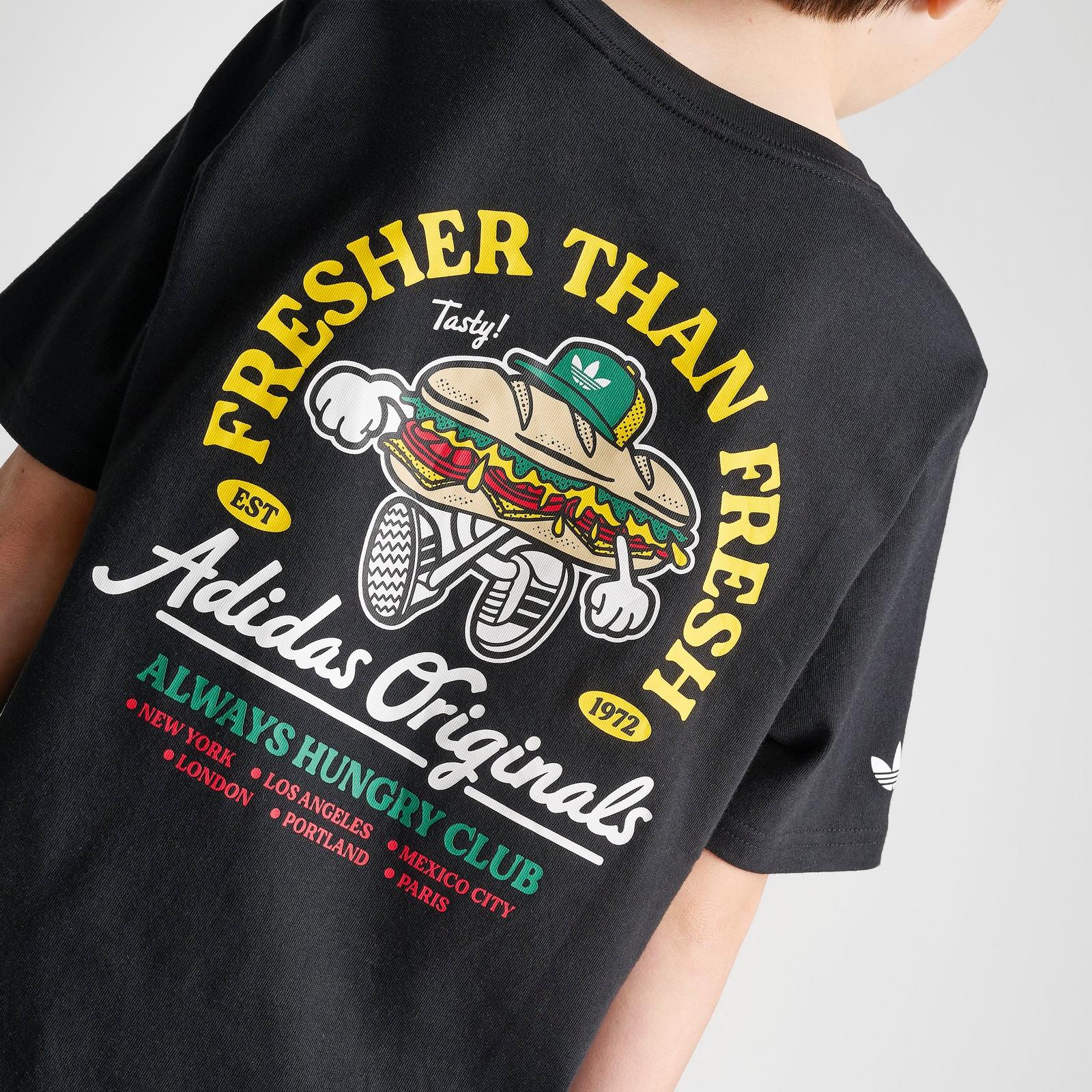 Big Kids' adidas Originals Fresher Than Fresh Graphic T-Shirt - Black - view 5