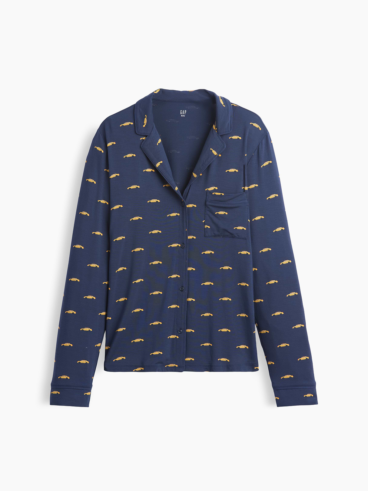 SoftMade Modal PJ Top - Blue taxi print
