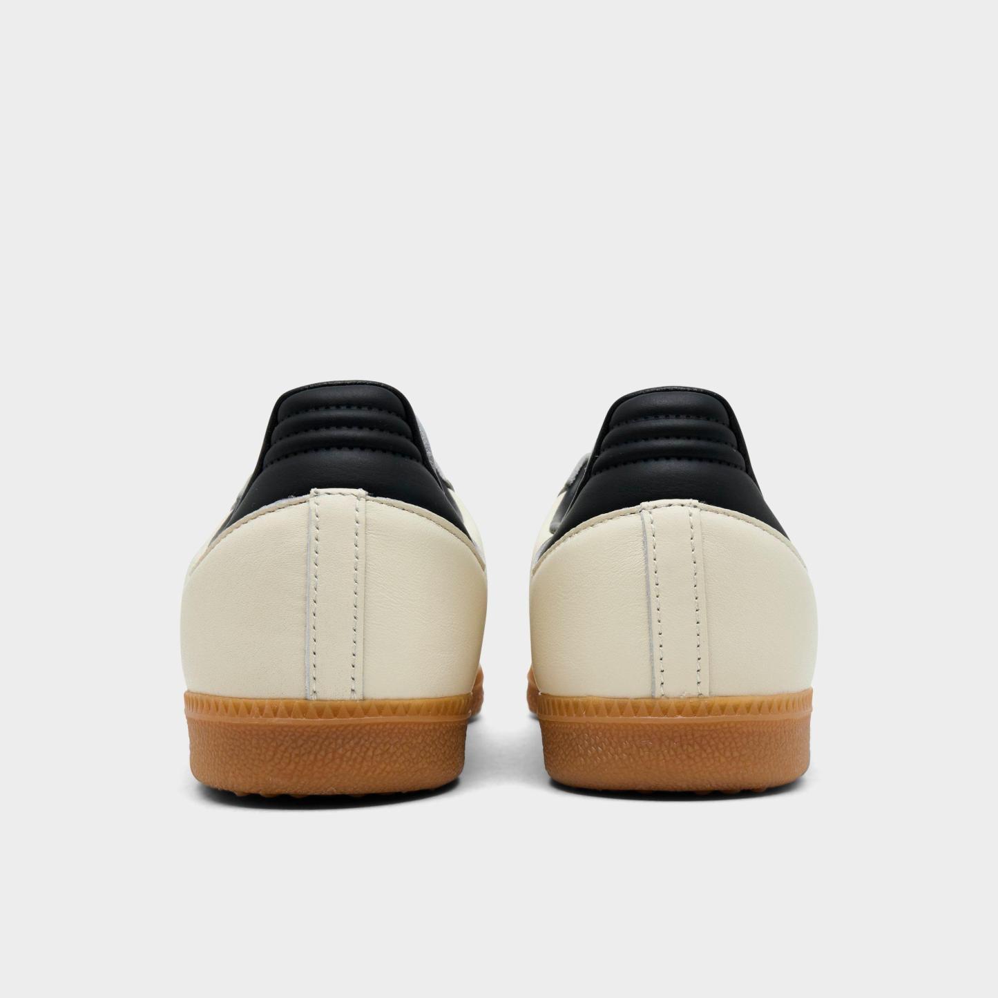 Women's adidas Originals Samba OG Casual Shoes - Part 1 - Cream White/Core Black/Sand Strata - Back view