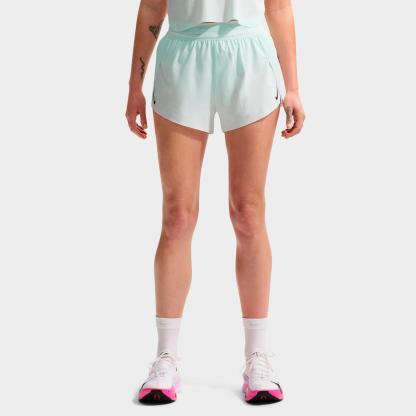 Women's Nithtke AeroSwift Dri-FIT ADV Mid-Rise 3 Inch Brief-Lined Shorts - Barely Green/Black