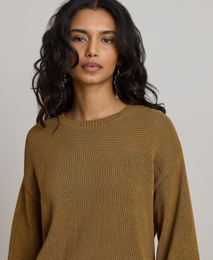 Lauren Ralph Lauren Women's Crewneck Long-Sleeve Sweater - Tobacco Bronze