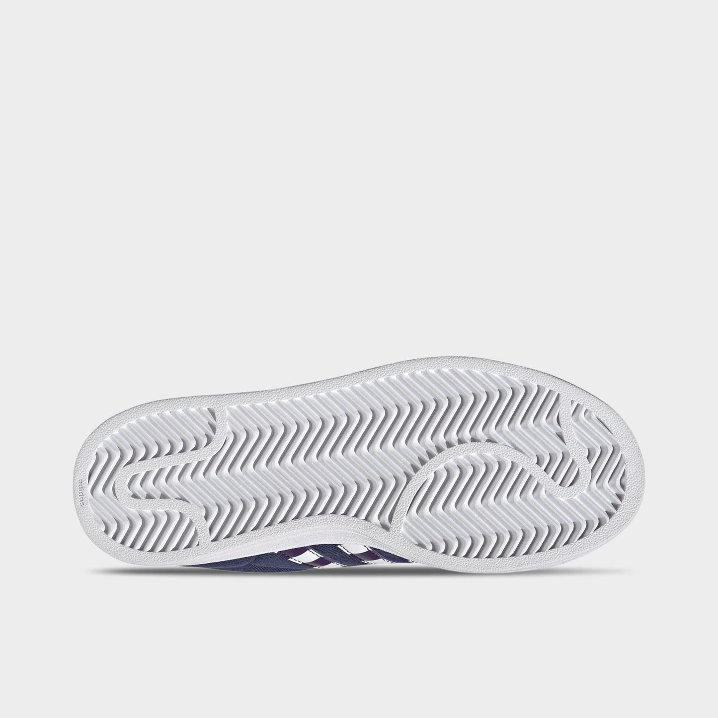Big Kids' adidas Originals Superstar II Casual Shoes - Dark Blue/Violet/Cloud White - Bottom view