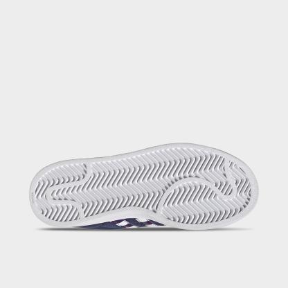 Big Kids' adidas Originals Superstar II Casual Shoes - Dark Blue/Violet/Cloud White - Bottom view