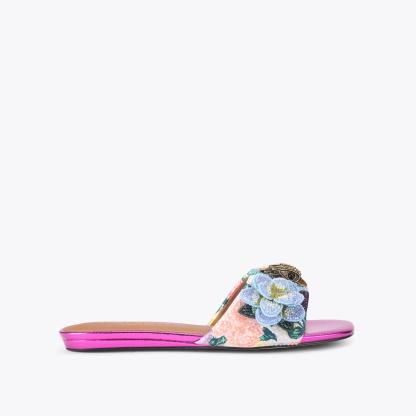 Kurt Geiger London Kensington Flat Sandal - White