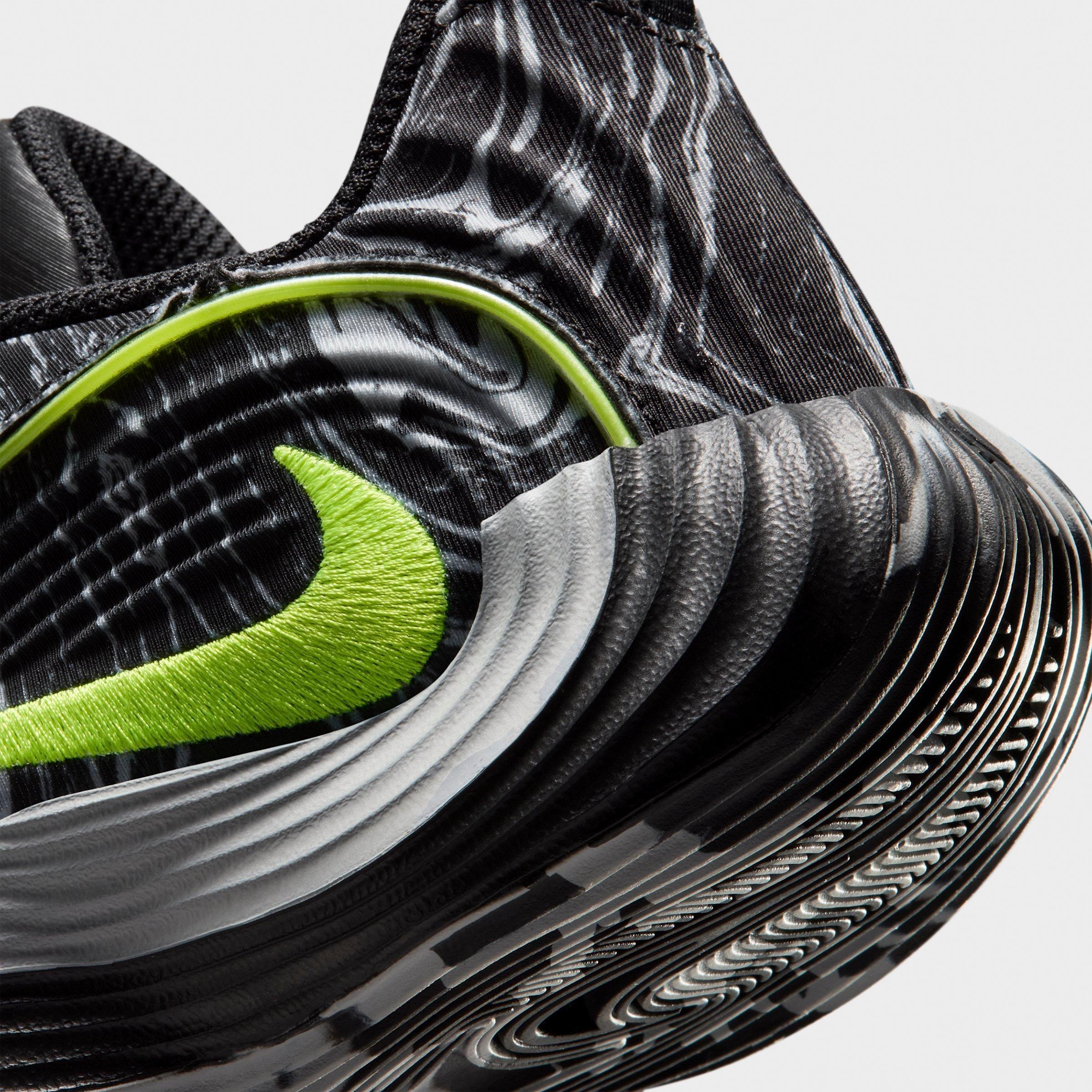 Little Kids' Nithtke Giannis Immortality 5 Basketball Shoes - Black/Light Smoke Grey/Volt - Detail shot