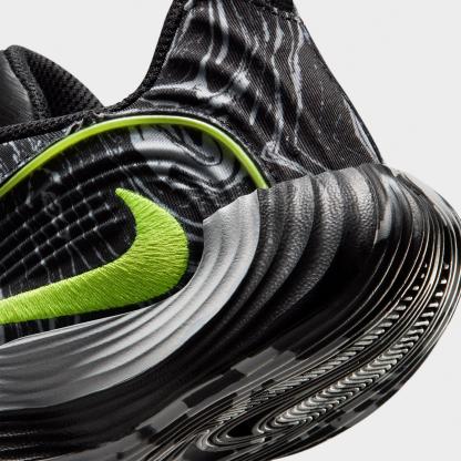 Little Kids' Nithtke Giannis Immortality 5 Basketball Shoes - Black/Light Smoke Grey/Volt - Detail shot