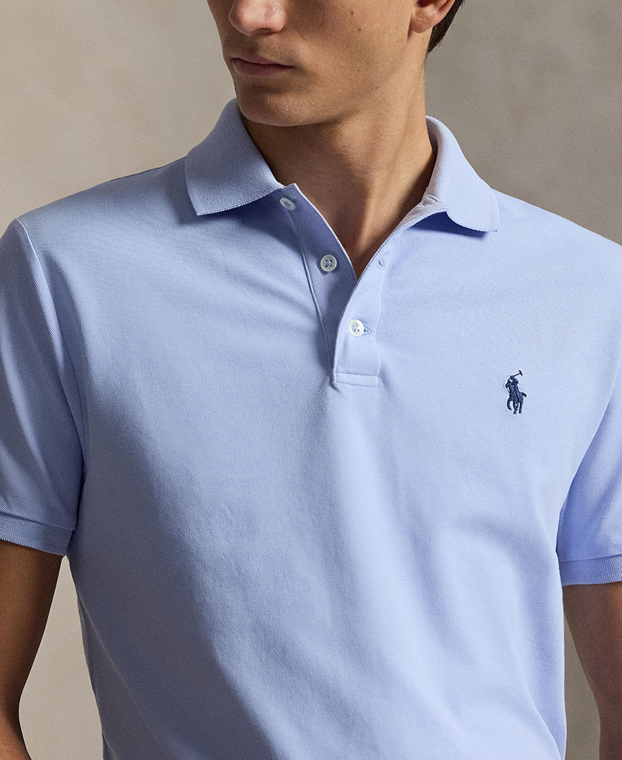 Polo Ralph Lauren Men's Classic-Fit Stretch Mesh Polo Shirt - Pebble Blue