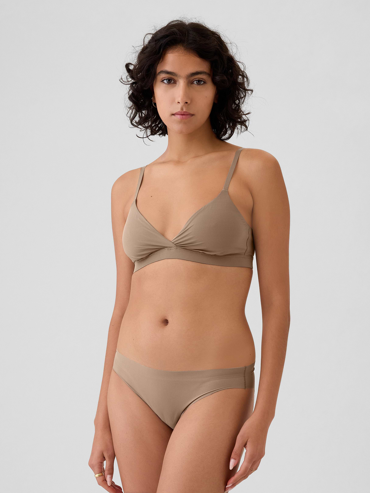 SecondSkin Crossover Bralette - Plymouth rock brown
