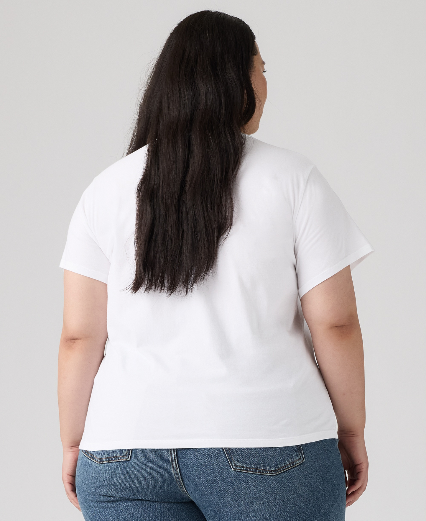 Levi's Plus Size Rhinestone Perfect Graphic Logo Cotton T-Shirt - Rhinestone Sporty Levis Bright White