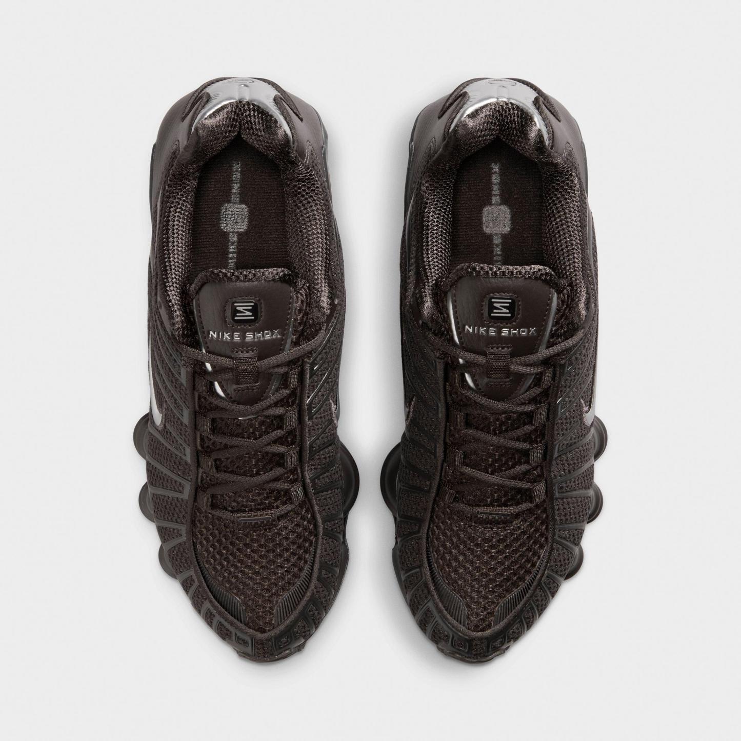 Women's Nithtke Shox TL Casual Shoes - Velvet Brown/Metallic Silver - Top view