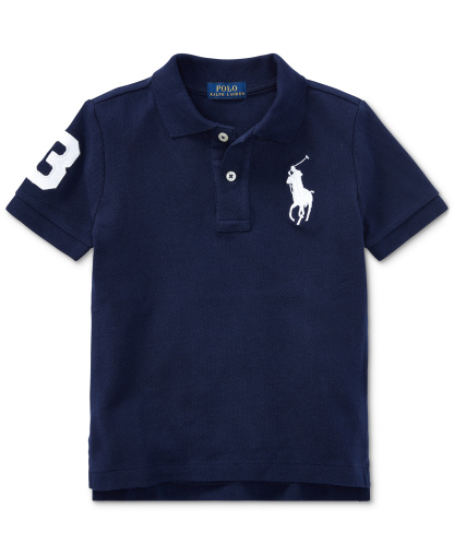 Polo Ralph Lauren Boys' 8-20 Big Pony Cotton Mesh Short-Sleeve Polo Shirt - Refined Navy