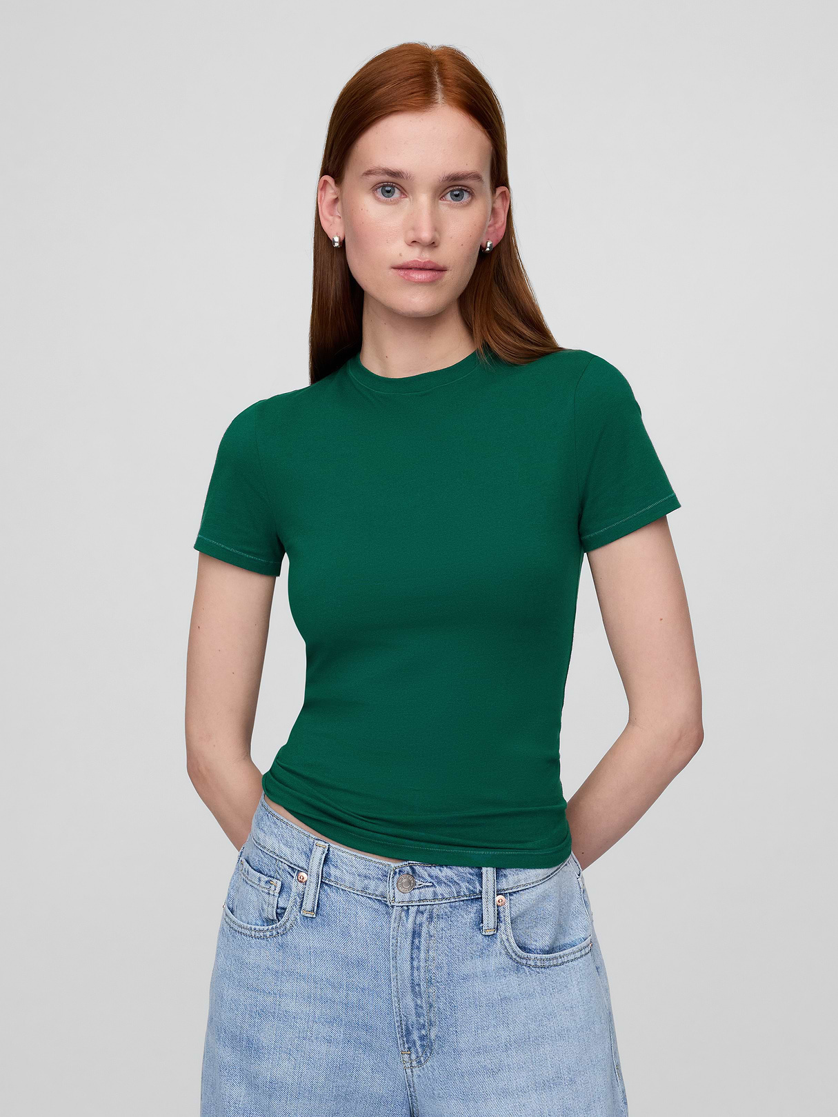 CloseKnit Jersey T-Shirt - Rain forest green